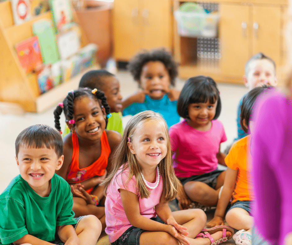 Preschool students in classroom