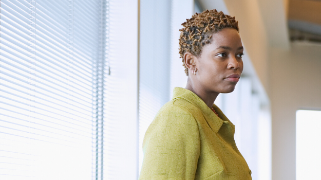 A woman in business attire