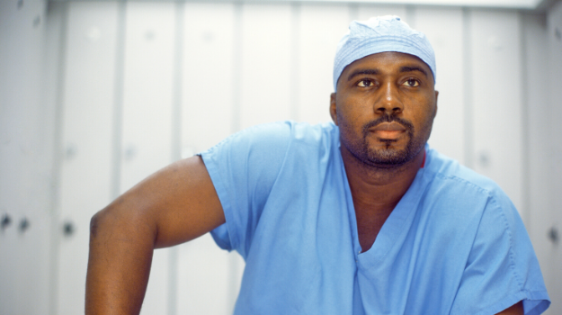 Man in scrubs