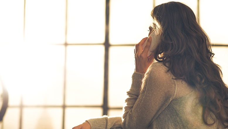 Woman on telephone