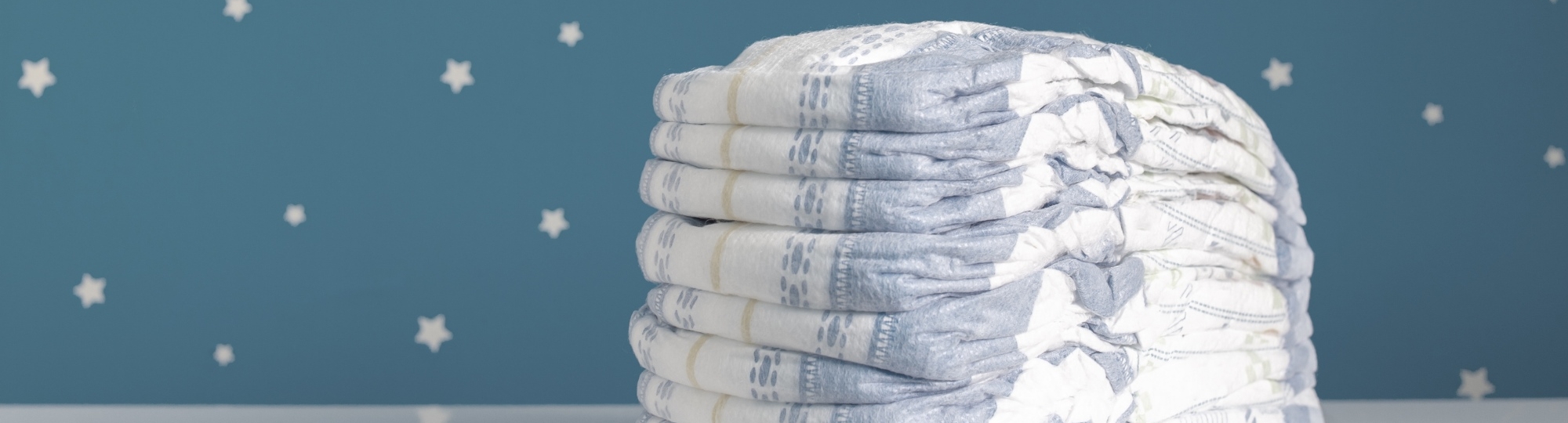 stack of baby diapers