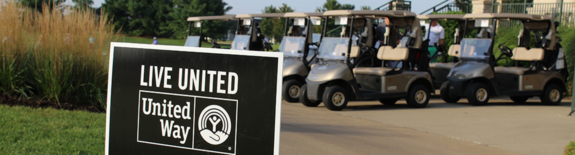 Empty golf carts ready for golfers