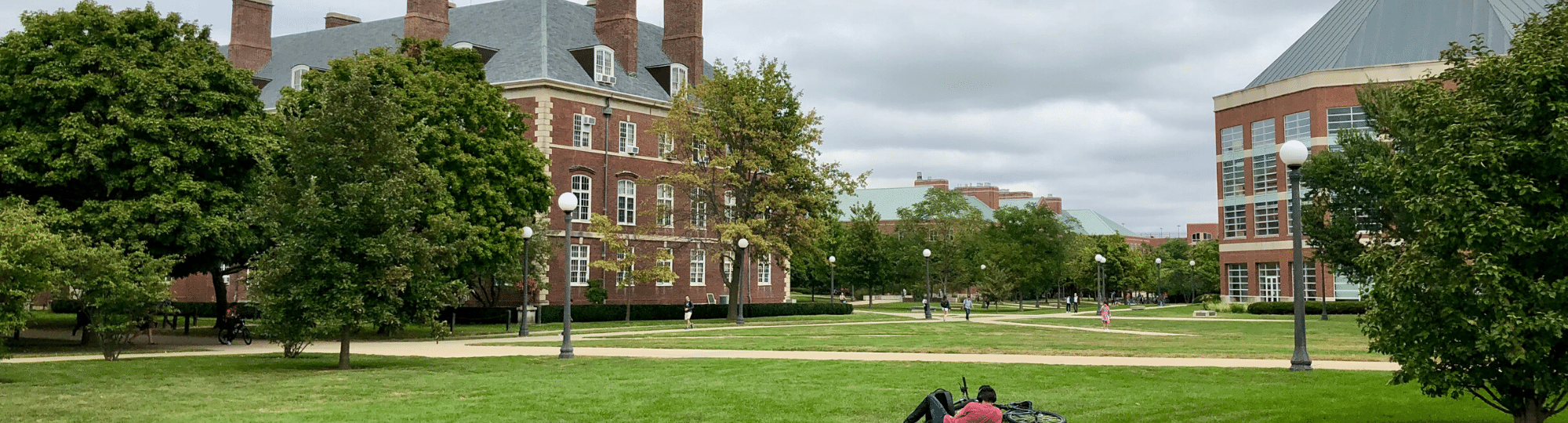 University of Illinois at Urbana-Champaign South Quad on a spring day