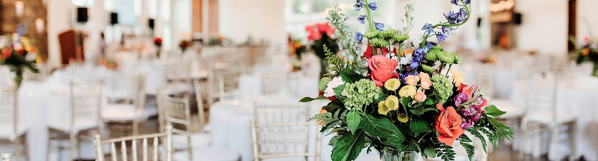 Floral centerpiece at Power of the Purse