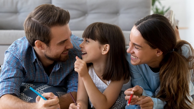 Family smiling